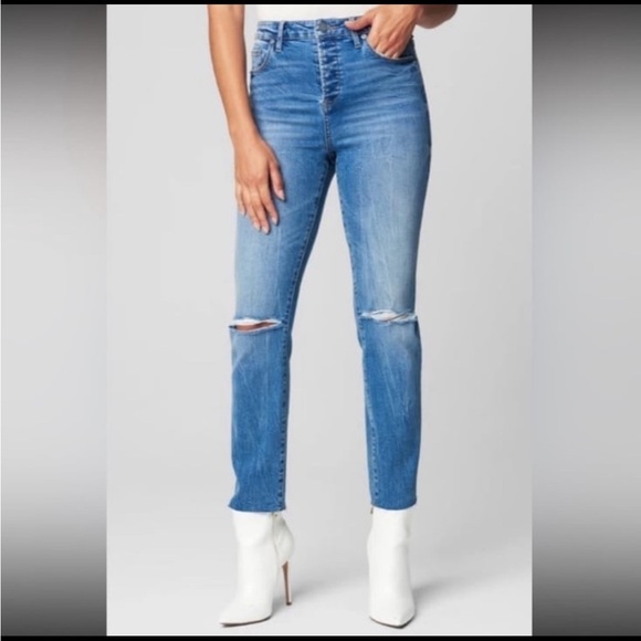 BLANKNYC Women’s High Waist Madison Crop Button Fly Jeans NWT size 25 - Picture 3 of 12